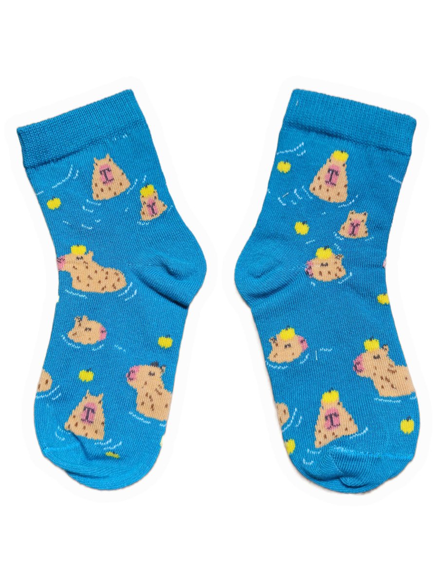 Dziecięce skarpety z nadrukiem niebieskie Milusie r.18/21