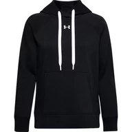 Bluzy sportowe damskie - Bluza damska Under Armour  Rival Fleece HB Hoodie black L - miniaturka - grafika 1