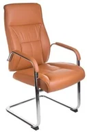 Meble kosmetyczne - Fotel konferencyjny CorpoComfort BX-5085C Brązowy - miniaturka - grafika 1