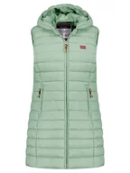 Kamizelki damskie - Geographical Norway Kamizelka pikowana "Vatikolor" w kolorze miętowym - miniaturka - grafika 1