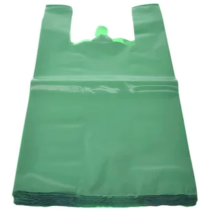 Reklamówka LDPE Zielona 55 Mikron 32/10x63 100 Sztuk - Folia, papier śniadaniowy, serwetki - miniaturka - grafika 1