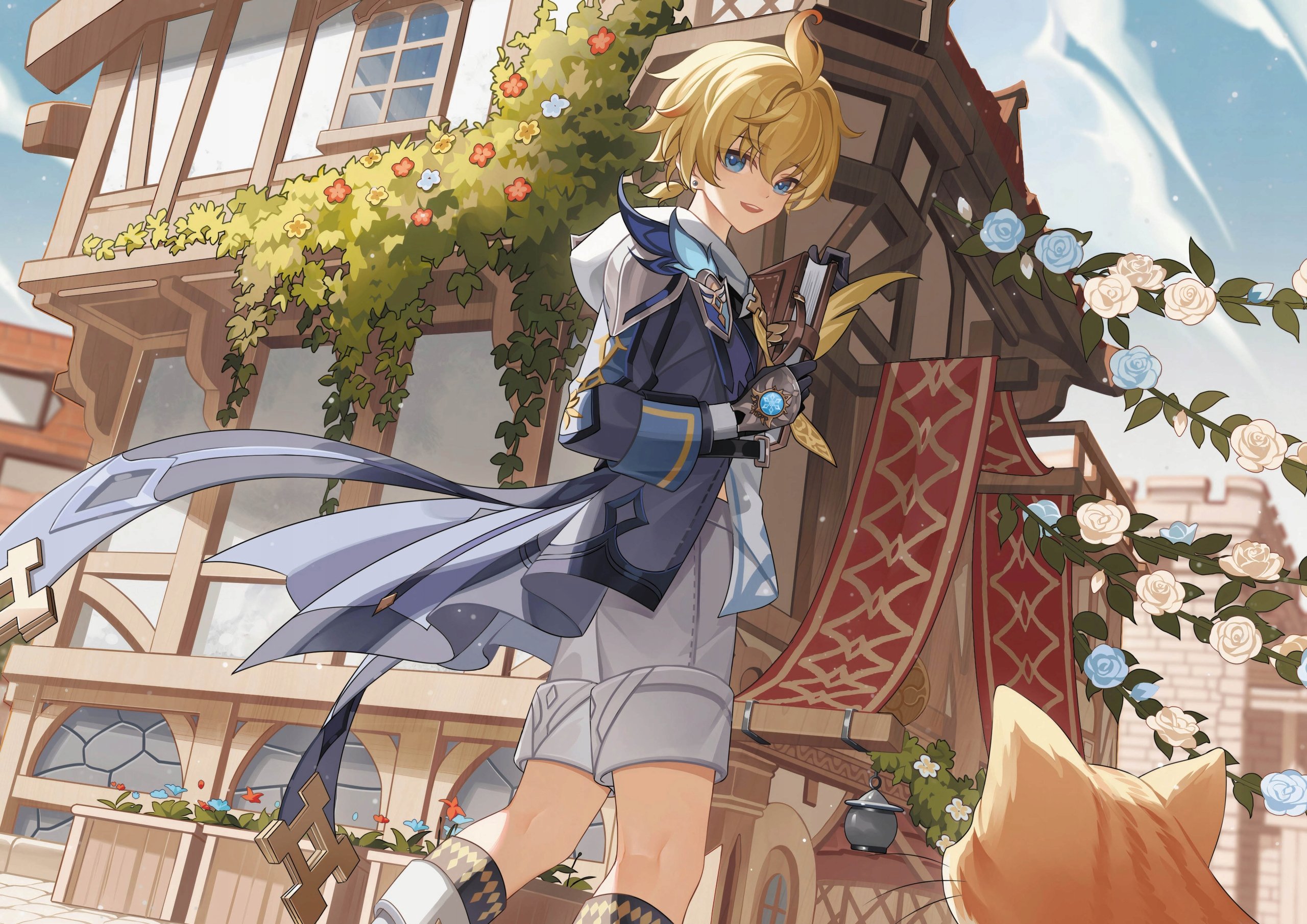 Plakat A1 Genshin Impact Anime Gra Mika Schmidt