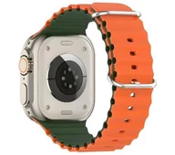 Akcesoria do zegarków - Beline Silicone Waves do Apple Watch 38/40/41mm Pomarańczowo-zielony - miniaturka - grafika 1