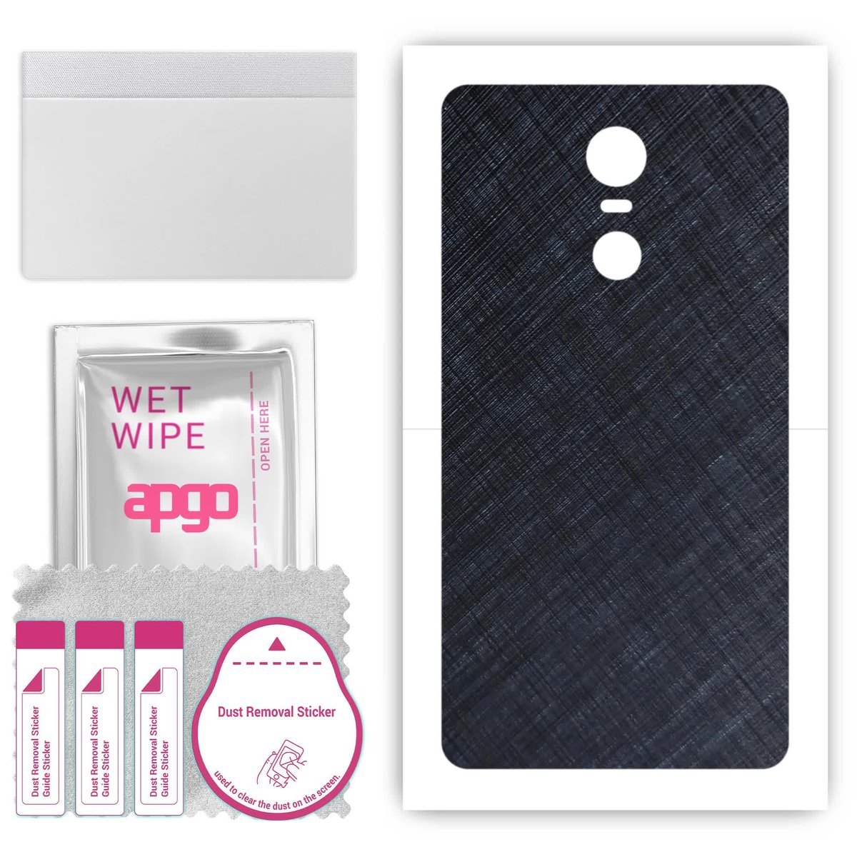 Folia naklejka skórka strukturalna na TYŁ do Tecno Phantom 6 Plus - Tytan Niebieski - apgo SKINS