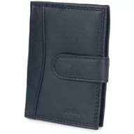 Etui na dokumenty i karty - Skórzane etui na karty granatowe - miniaturka - grafika 1