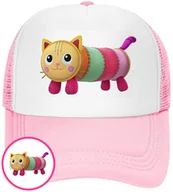 Czapki i chusty sportowe męskie - CZAPKA Z DASZKIEM KOCI DOMEK GABI DLA DZIECI LATO RÓŻOWA BEJSBOLÓWKA - miniaturka - grafika 1