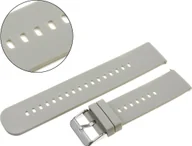 Akcesoria do smartwatchy - AlleTime Pasek uniwersalny 20 mm silikonowy szary srebrna zapinka + teleskopy - miniaturka - grafika 1