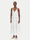 Sukienki - YAS Sukienka letnia Anina 26038014 Biały Regular Fit - miniaturka - grafika 1