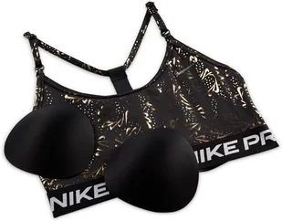 NIKE Dri Fit Indy Strpy Sparkle Biustonosz czarny/czarny/Dk Smoke Grey XXL - Biustonosze - miniaturka - grafika 1