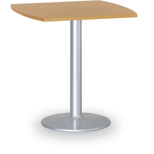 B2B Partner Stolik wysoki Filip II, 660 x 660 mm, szara podstawa, płyta buk 423262 - Stoły i stoliki do biura - miniaturka - grafika 1