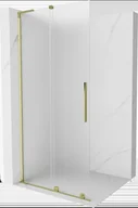Ścianki i drzwi prysznicowe - Mexen Velar L ścianka prysznicowa rozsuwana Walk-in 90 x 200 cm, szron 8 mm, złota - 871-090-003-33-50 - miniaturka - grafika 1