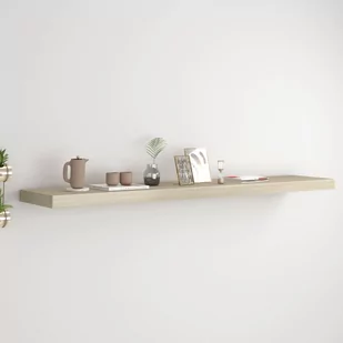 vidaXL vidaXL Półka ścienna, kolor dębowy, 120x23,5x3,8 cm, MDF - Półki do salonu - miniaturka - grafika 1