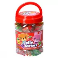 Inne słodycze - ABC Żelki owocowe Jelly Straws Bear and Bunny, różne smaki 800g - ABC 6215 - miniaturka - grafika 1