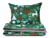 Pościel dla dzieci - Pościel niemowlęca 90x120 Ozdoby choinkowe z plecaczkiem - miniaturka - grafika 1