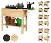 Pozostałe akcesoria do uprawy roślin - Ziołownik na nóżkach z półką dolną i boczną OBL - Naturalny / Wamar-Sosenka - miniaturka - grafika 1