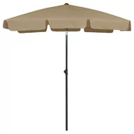 Parasole ogrodowe - vidaXL Parasol plażowy, taupe, 180x120 cm vidaXL - miniaturka - grafika 1