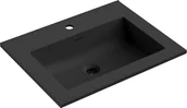 Umywalki - Mexen Otis umywalka wpuszczana w blat 61 x 46,5 cm, czarna mat - 25186071 - miniaturka - grafika 1