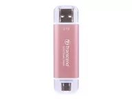 Dyski SSD - TRANSCEND ESD310P 512GB External SSD USB 10Gbps Type C/A Pink - miniaturka - grafika 1