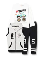 Odzież sportowa dziecięca - chicco Chłopcy Completo Tuta 3 Pezzi: Kamizelka, T-shirt E Pantaloni. 3-częściowy zestaw garniturów: kamizelka, koszulka i spodnie., 099, 74 cm - miniaturka - grafika 1
