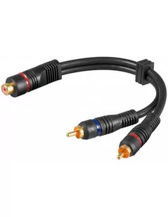 Wentronic 0.2 m 2 X wtyczka cinch na 1 X cinch Kupplung 1 szt. 4040849503757 - Kable - miniaturka - grafika 2