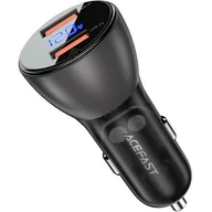 Ładowarki samochodowe - Acefast ładowarka samochodowa 45W 2x USB, QC3.0, AFC, FCP, SCP czarny (B7 black) B7 transparent black - miniaturka - grafika 1