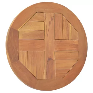 Blat stołu, lite drewno tekowe, okrągły, 2,5 cm, 40 cm Lumarko! - Meble modułowe i akcesoria - miniaturka - grafika 4