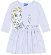 Sukienki i spódniczki dla dziewczynek - Szara sukienka ELSA KRAINA LODU DISNEY - miniaturka - grafika 1