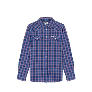 Wrangler Damska koszula Slim REG Western Shirt, Nautical Blue, S, Nautical Blue, S - Koszule damskie - miniaturka - grafika 1