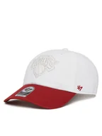 Czapki i chusty sportowe męskie - 47 Brand Czapka z daszkiem NBA New York Knicks '47 x Tommy Hilfiger Courtside '47 Clean Up THCCU175GWL Biały - miniaturka - grafika 1