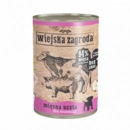 Wiejska Zagroda Wiejska Zagroda dla szczeniąt Mięsna uczta 400g 44164-uniw - Mokra karma dla psów - miniaturka - grafika 1