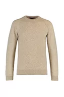 Bluzy męskie - Trendyol Męska bluza z okrągłym dekoltem, gładka, wąska bluza, beżowa, L, BEŻOWY, L - miniaturka - grafika 1