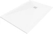 Brodziki prysznicowe - Mexen Stone+ brodzik kompozytowy prostokątny 90 x 80 cm, biały, maskownica biała - 44108090-W - miniaturka - grafika 1