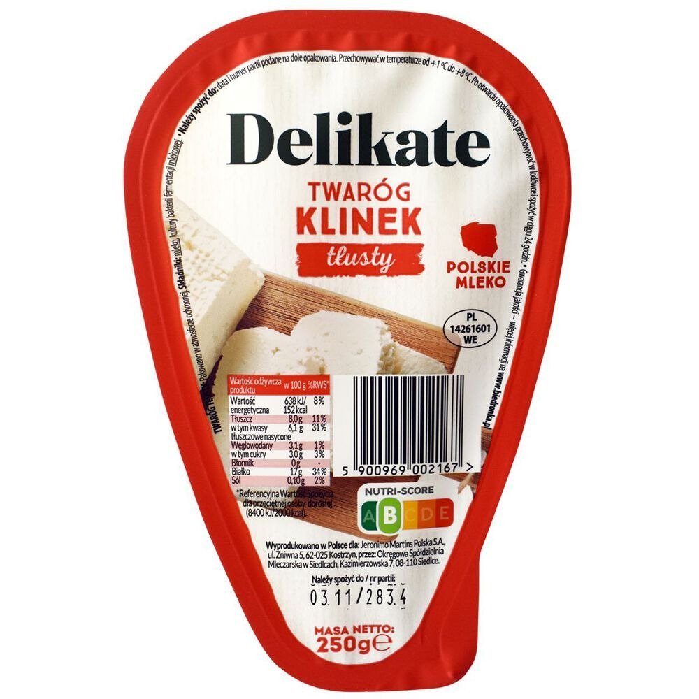 Twaróg tłusty klinek około 500 g