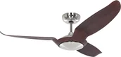 Wentylatory sufitowe - Energooszczędny wentylator sufitowy z pilotem Eco Talos 135 cm chrom/orzech włoski - miniaturka - grafika 1