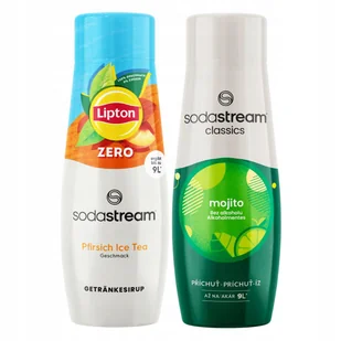 2x Syrop SodaStream Lipton Ice Tea Peach Zero Bez Cukru + Mojito Mohito - Syropy i koncentraty owocowe - miniaturka - grafika 1