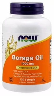 Borage Oil GLA - Olej z Ogórecznika 1000 mg (120 kaps.) - Suplementy naturalne - miniaturka - grafika 1