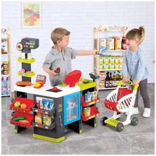 Smoby Maxi Market z wózkiem 50 akcesoriów 350235 - Zabawy w naśladowanie dorosłych - miniaturka - grafika 6