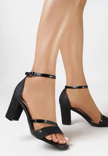 Czarne Sandały Kleonoire - Sandały damskie - miniaturka - grafika 1