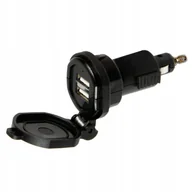 Ładowarki samochodowe - ADAPTER GNIAZDA ZAPALNICZKI DIN NA 2x USB 12V 24V ładowarka zasilacz - miniaturka - grafika 1