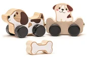 Zabawki zręcznościowe - Drewniany Pociąg Z Magnesami Mądry Szczeniaczek Cubika - miniaturka - grafika 1