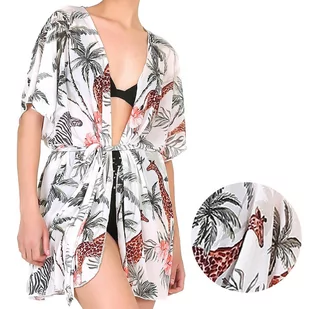 Lekkie przewiewne Kimono plażowe Tunika Pareo One Size Tropikal - Stroje kąpielowe Lekkie przewiewne Kimono plażowe Tunika Pareo One Size Tropikal - Stroje kąpielowe - miniaturka - grafika 1
