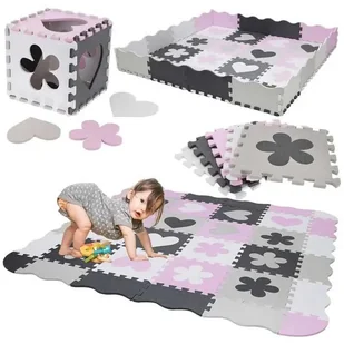 MATA PUZZLE PIANKOWE OCHRONNA DLA DZIECI 36 ELEMENTÓW 3W1 143X143X1 - Maty edukacyjne - miniaturka - grafika 1
