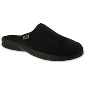 Kapcie męskie - Kapcie męskie pantofle domowe wsuwane czarne z tkaniny Befado 548M030-44 - miniaturka - grafika 1