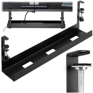 Pozostałe akcesoria sieciowe - Maskownica Kabli Organizer Na Kable 60 Cm Uchwyt Półka Pod Biurko Blat - miniaturka - grafika 1