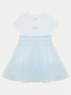 Guess Sukienka codzienna K5RK14 K6YW0 Biały Regular Fit - Sukienki i spódniczki dla dziewczynek - miniaturka - grafika 1
