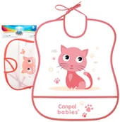 Śliniaki i fartuszki - CANPOL BABIES ŚLINIAK ZMYWALNY Z KIESZENIĄ MIĘKKI WODOODPORNY - miniaturka - grafika 1