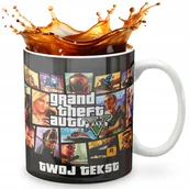 Kubki - KUBEK 330ml GRAFIKA PREZENT ŚWIĘTA WZÓR - GRA GRAND THEFT + IMIĘ - miniaturka - grafika 1