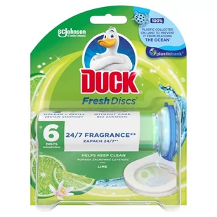 Duck Fresh Discs Żelowy krążek do toalety o zapachu limonkowym 36 ml - Środki do WC - miniaturka - grafika 1