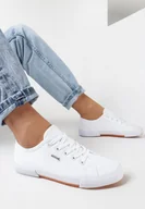 Trampki damskie - Białe Tenisówki Oridorise - miniaturka - grafika 1