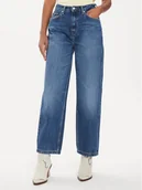 Spodnie damskie - Tommy Hilfiger Jeansy WW0WW42191 Niebieski Relaxed Fit - miniaturka - grafika 1